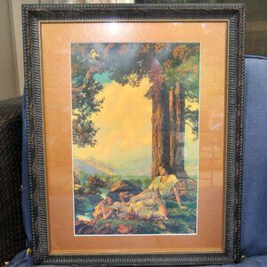 Framed Maxfield Parrish print